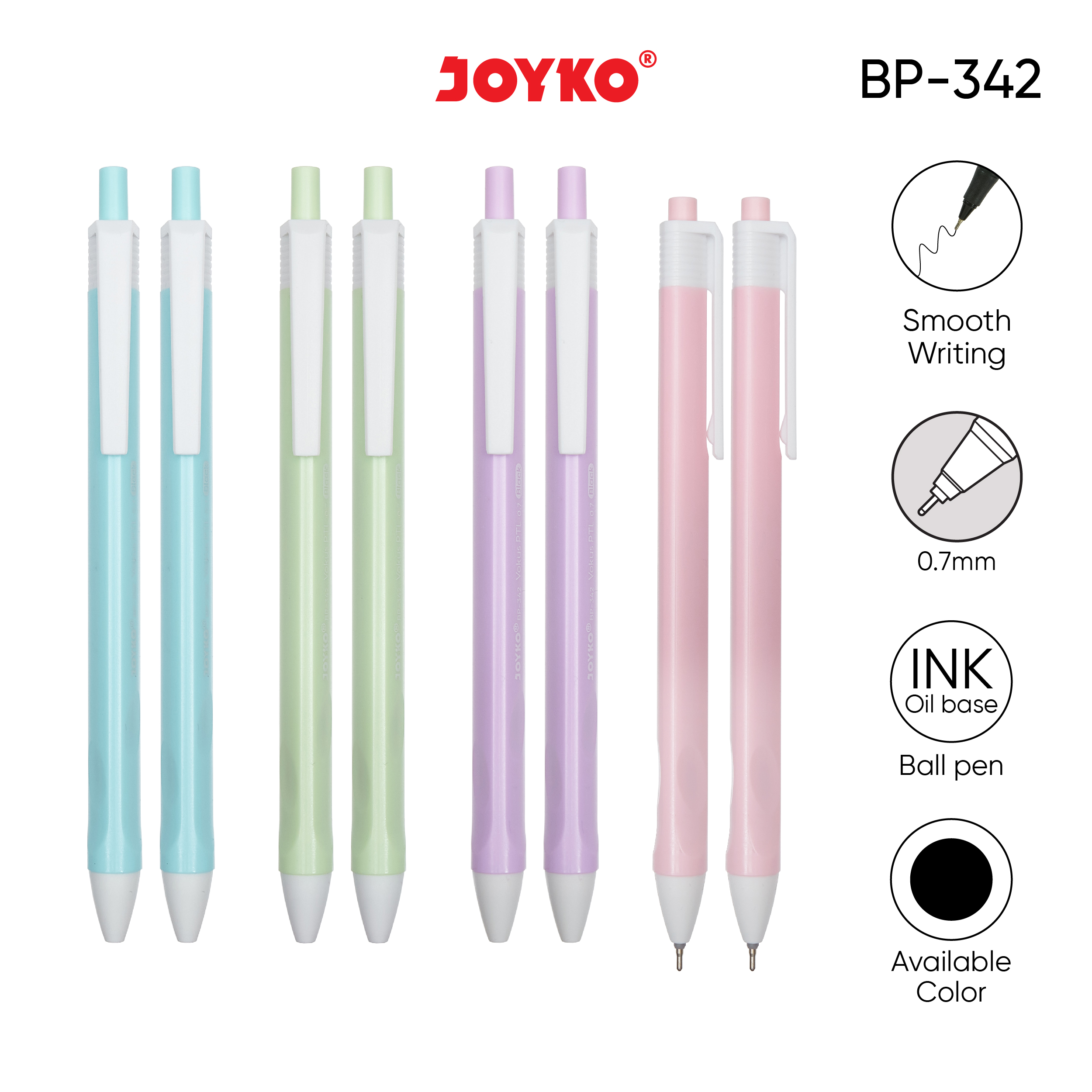 Ball Pen Pulpen Pena Joyko BP-342 Vokus 0.7 mm