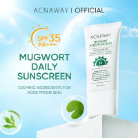 ACNAWAY Mugwort Daily Sunscreen SPF 35 PA+++ – Sunscreen Ringan Acne Calming Tabir Surya untuk Kulit Berjerawat Melembapkan & Melindungi Kulit Berjerawat with Mugwort + Centella + Panthenol