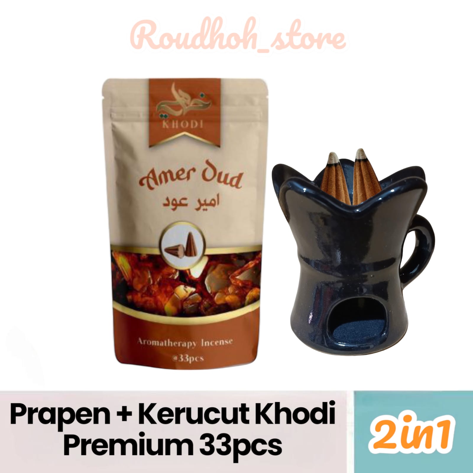 paket dupa kerucut premium 33pcs prapen tungku bukhur krucut asap bawah aromaterapi pengharum kamar
