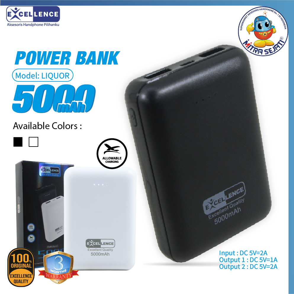 Powerbank Excellence Liquor 5000mAh Fast Charging Powerbank-ATCPB500LIQE