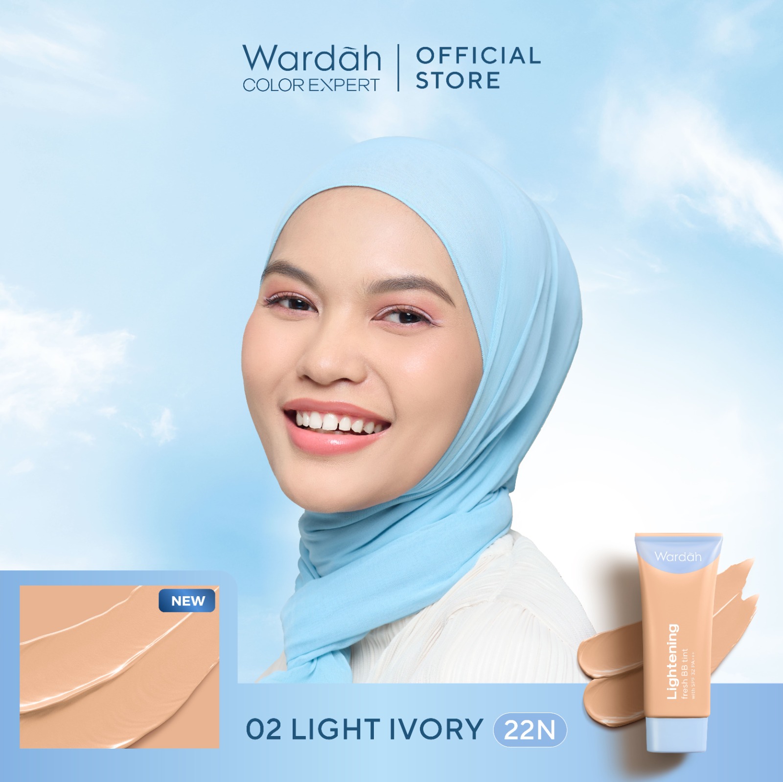 WARDAH BB Tint Lightening Fresh BB Tint 15ml - Base Makeup Super Ringan yang Diformulasikan denga...