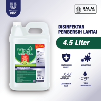 Wipol Professional Disinfektan Bkc Pembersih Lantai Sereh Jeruk 4.5 L Jerigen
