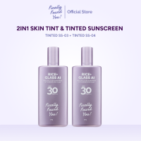 Finally Found You! RICE+ Glass AI Skin Tint Fluid Sunscreen with Broad Spectrum SPF 30 PA++++ | 2in1 Skin Tint & Tinted Sunscreen
