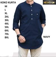 Baju Koko QURTA polos Katun Toyobo Premium Quality Lembut Halus Tebal big Jumbo 5XL terlaris