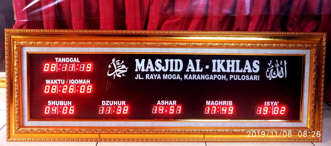 jam sholat digital ukuran 120x40 5 jadwal