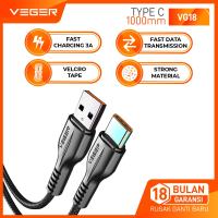 VEGER Kabel Data Cable VG18 USB TYPE C100cm Fast Charging Quick Charge QC 3.0