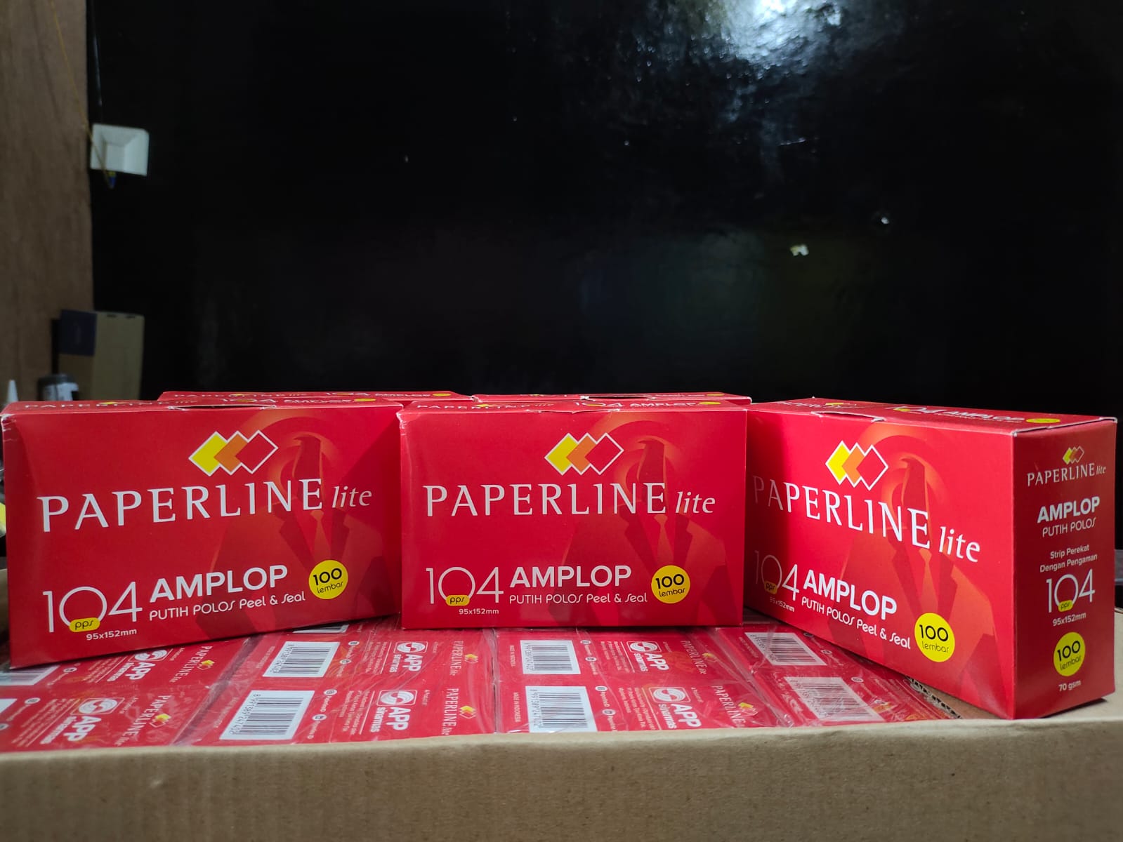 1 Pak: 100 pcs) Amplop putih kecil Paperline lite 104 PPS ( 95 x 152 mm ) 70 gsm