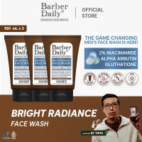 Triple Pack Ultimate Cleanser Barber Daily Bright Radiance Face Wash 100mL x 3