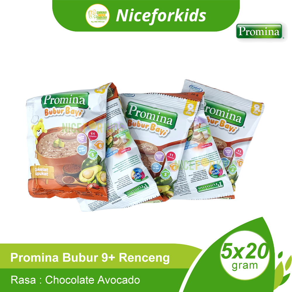 Promina Bubur 6+ Kemasan Renceng 8 x 20 gr / Promina Bubur 9+ Renceng Isi 5