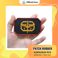 Patch Rubber Kopassus 6x7 cm Timbul Karet Velcro ORi D092 AlFatih Army