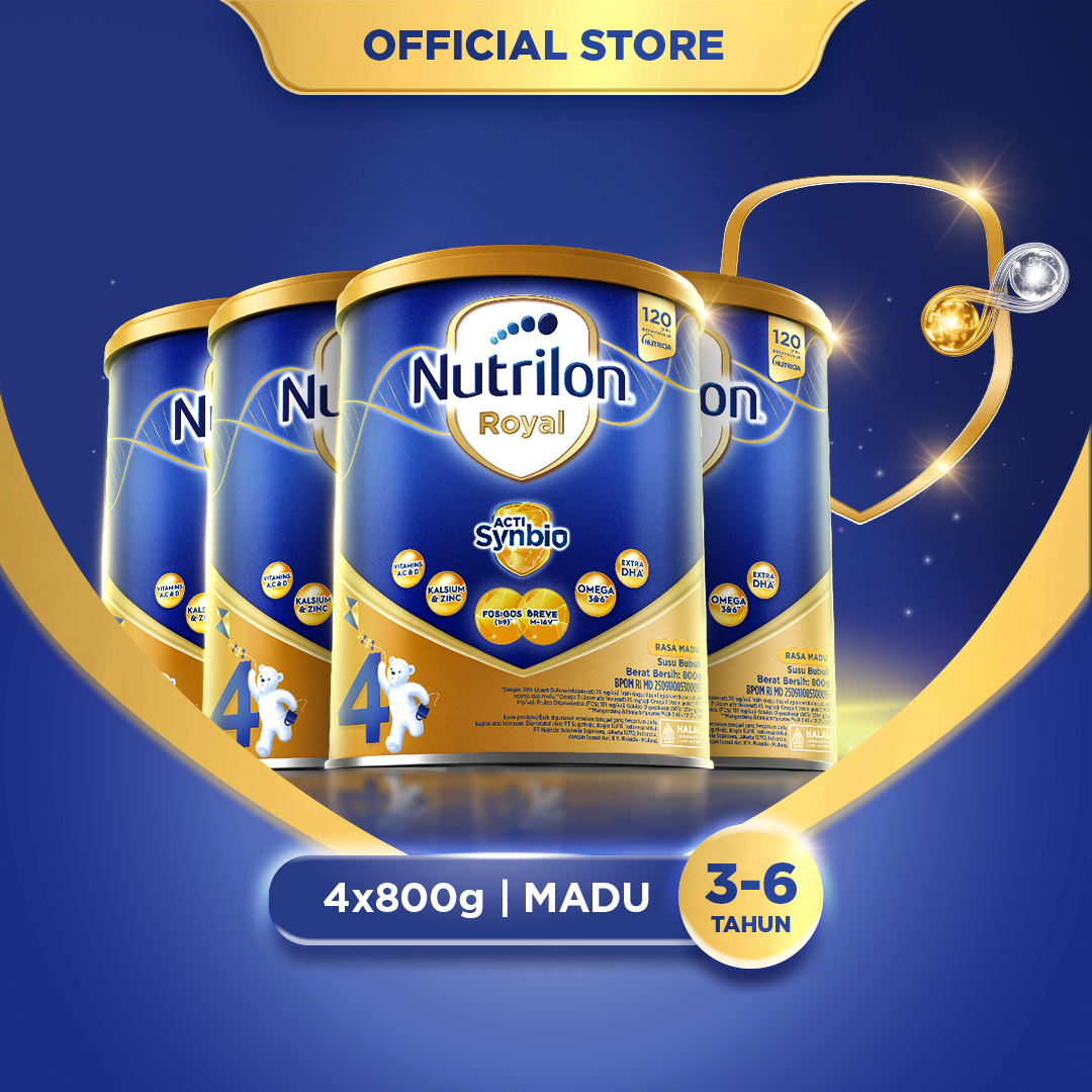 Nutrilon Royal 4 Madu Susu Pertumbuhan Bubuk 800gr x4