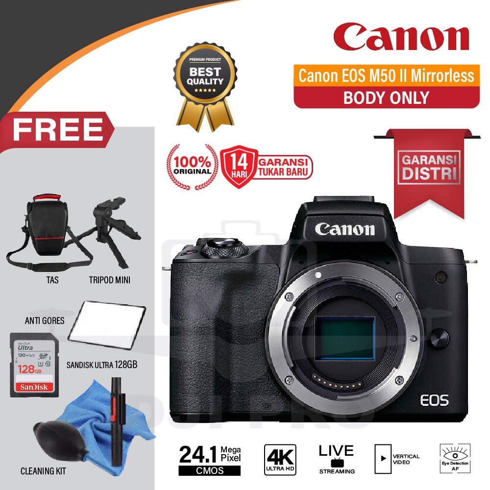 Canon EOS M50 II Mirrorless Camera with Lens 15-45mm - MARK