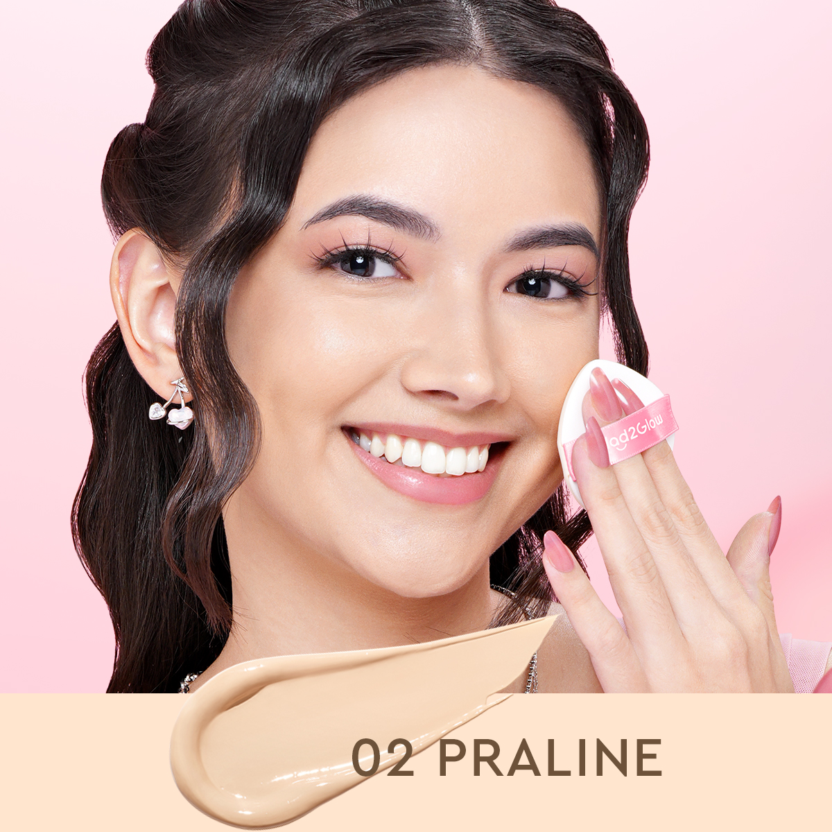 Glad2Glow Perfect Cover Cushion 11g 6 Shades Matte Finish Make Up BB Cream CC Cream Bedak Foundat...