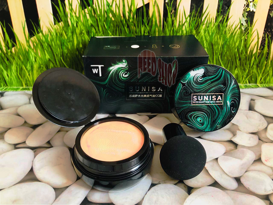 SUNISA MUSHROOM HEAD BB CUSHION AIR PAD CC CREAM BENTUK JAMUR 20 GRAM