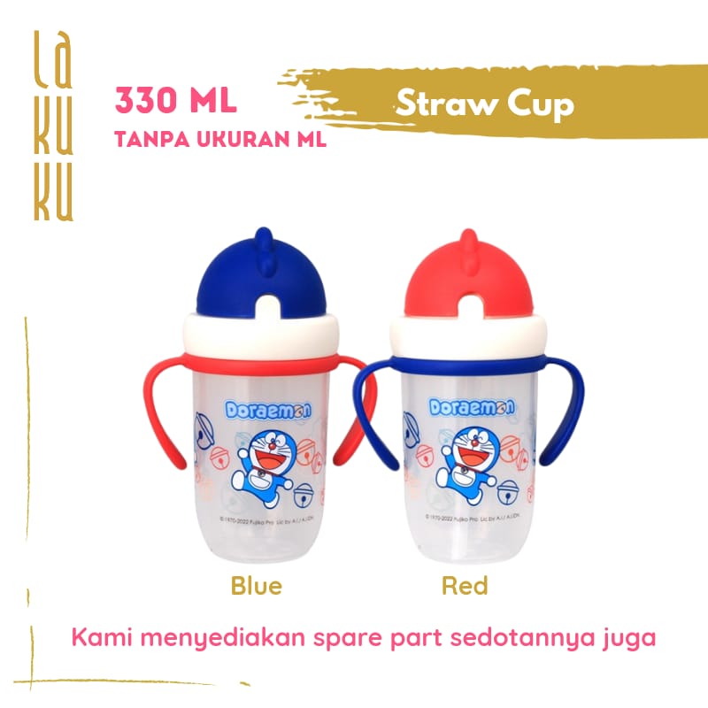 Lakuku - Botol Susu Lusty Bunny Doraemon Slim Wide Neck Straw Dot Milk Bottle