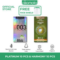 Okamoto Kondom Platinum 10 Pcs + Okamoto Kondom Harmony 10 Pcs