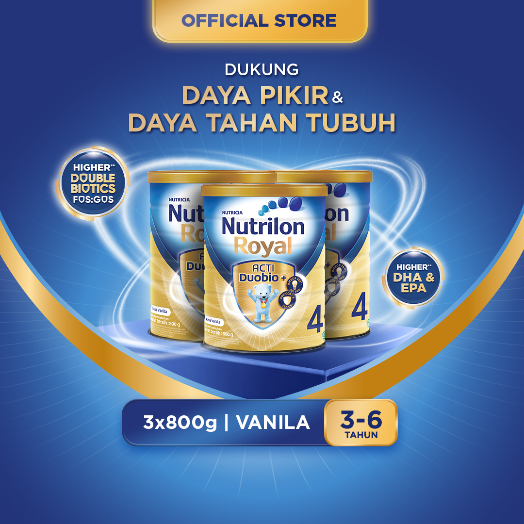 Nutrilon Royal 4 Vanila 800 gr x 3 - Susu untuk Usia 3-6 Tahun