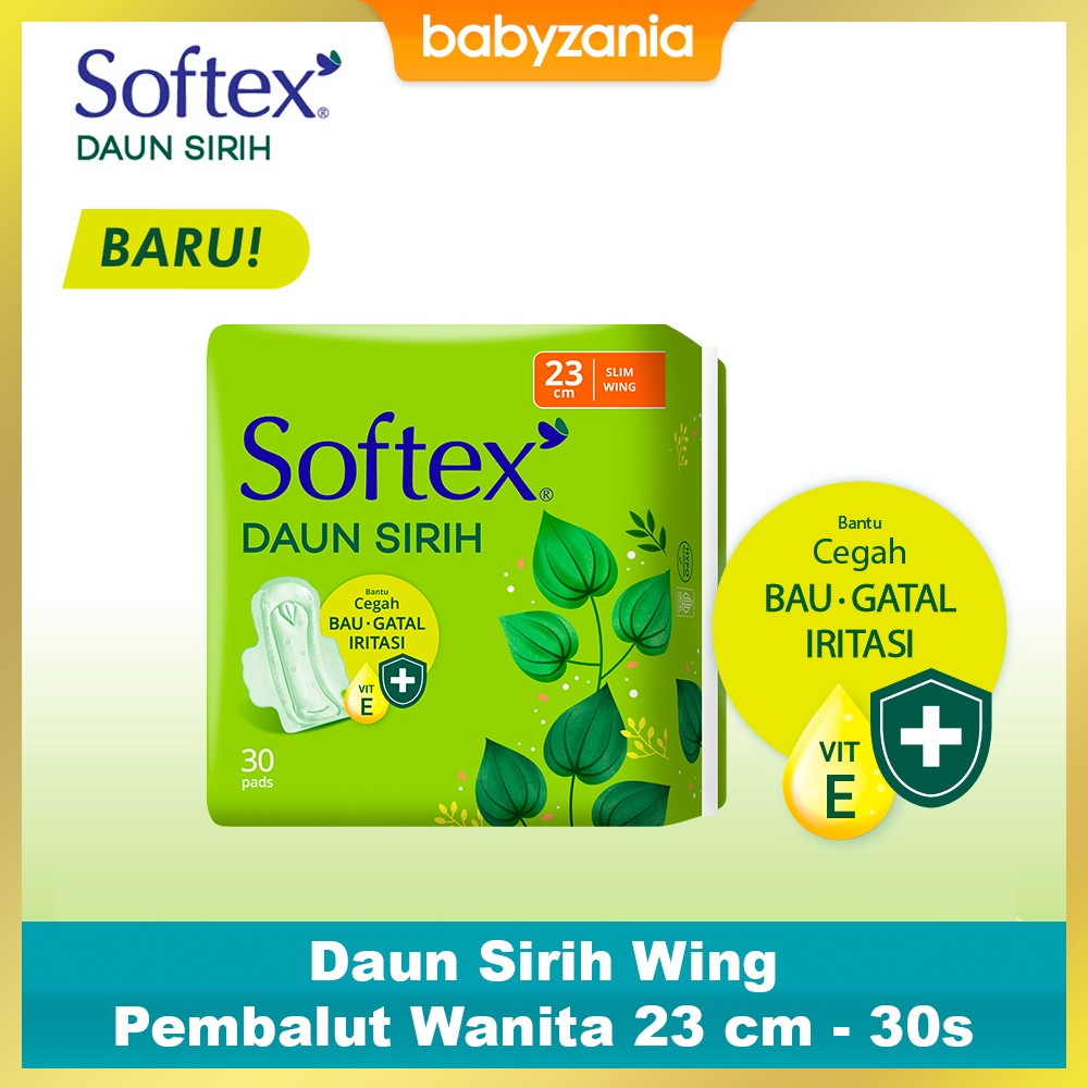 Softex Daun Sirih Wing Pembalut Wanita 23 cm - 30 s