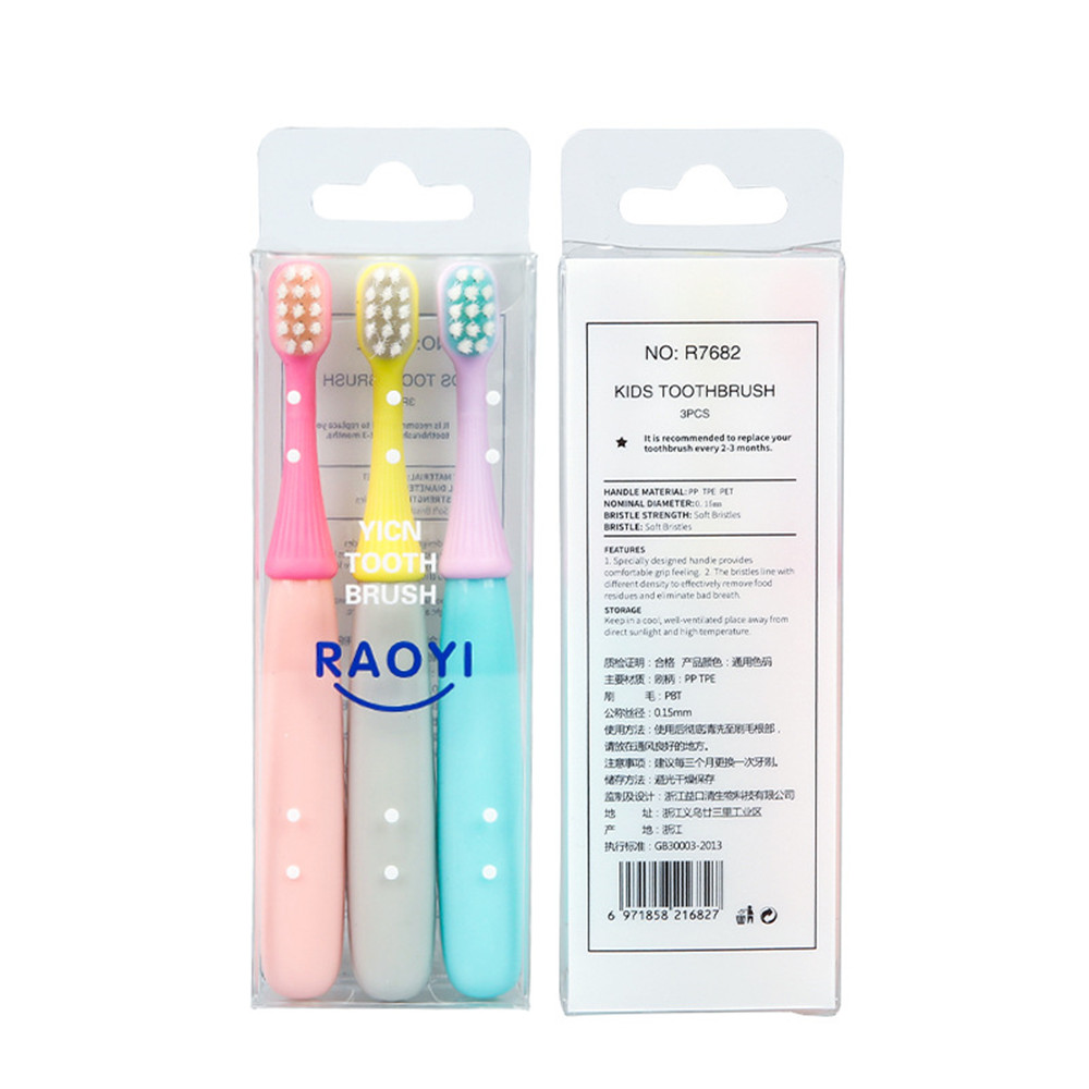 LAKOE Sikat Gigi Anak Bayi /Kids Toothbrush 3 pcs set