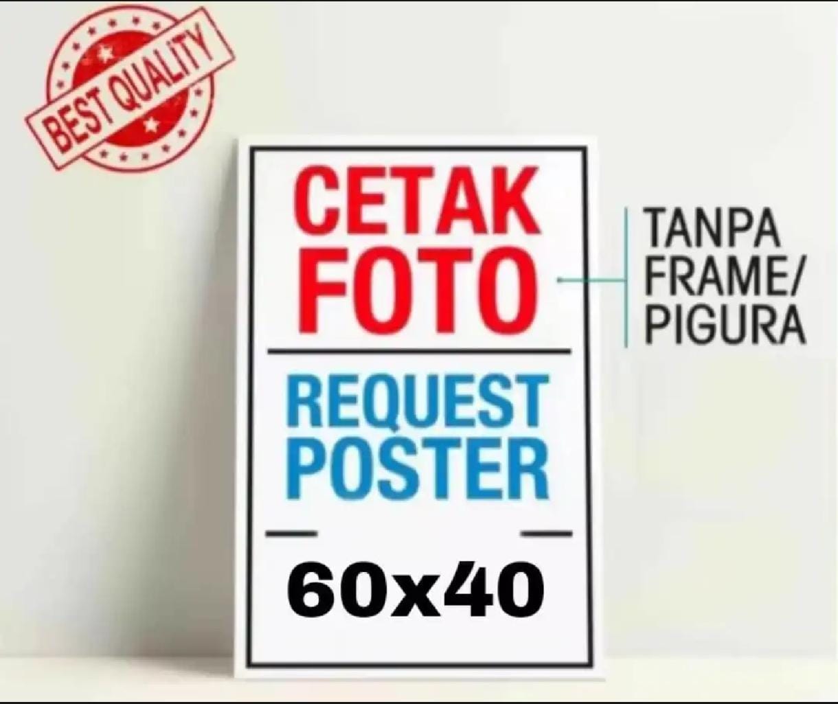 CETAK FOTO PRESIDEN DAN WAKIL PRESIDEN RI PLUS BINGKAI PAPAN MDF UK 30R