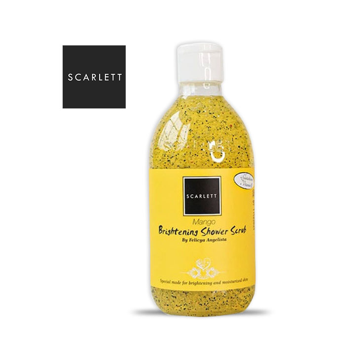 Scarlett Shower Scrub Manggo 300 ml/ Perawatan Kulit Tubuh Aroma Mangga