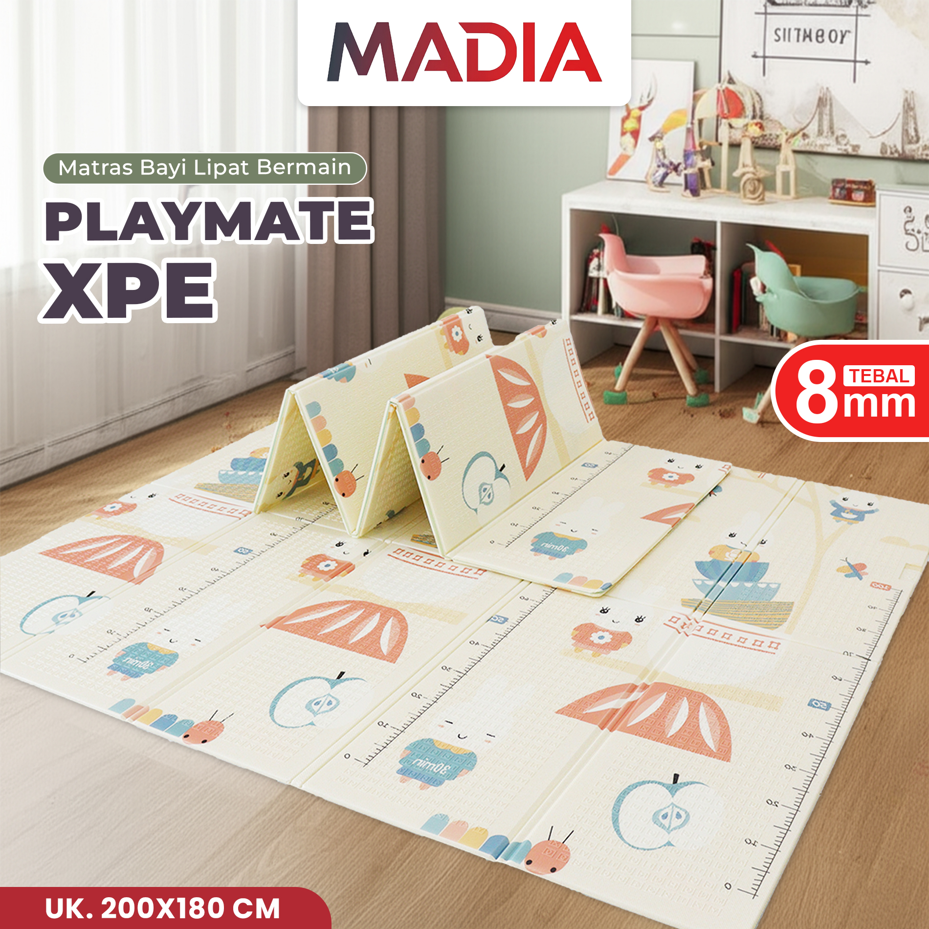Karpet Lipat Playmat Bayi Karpet Bayi Matras Bayi Playmat Foam Lipat tikar lipat anak