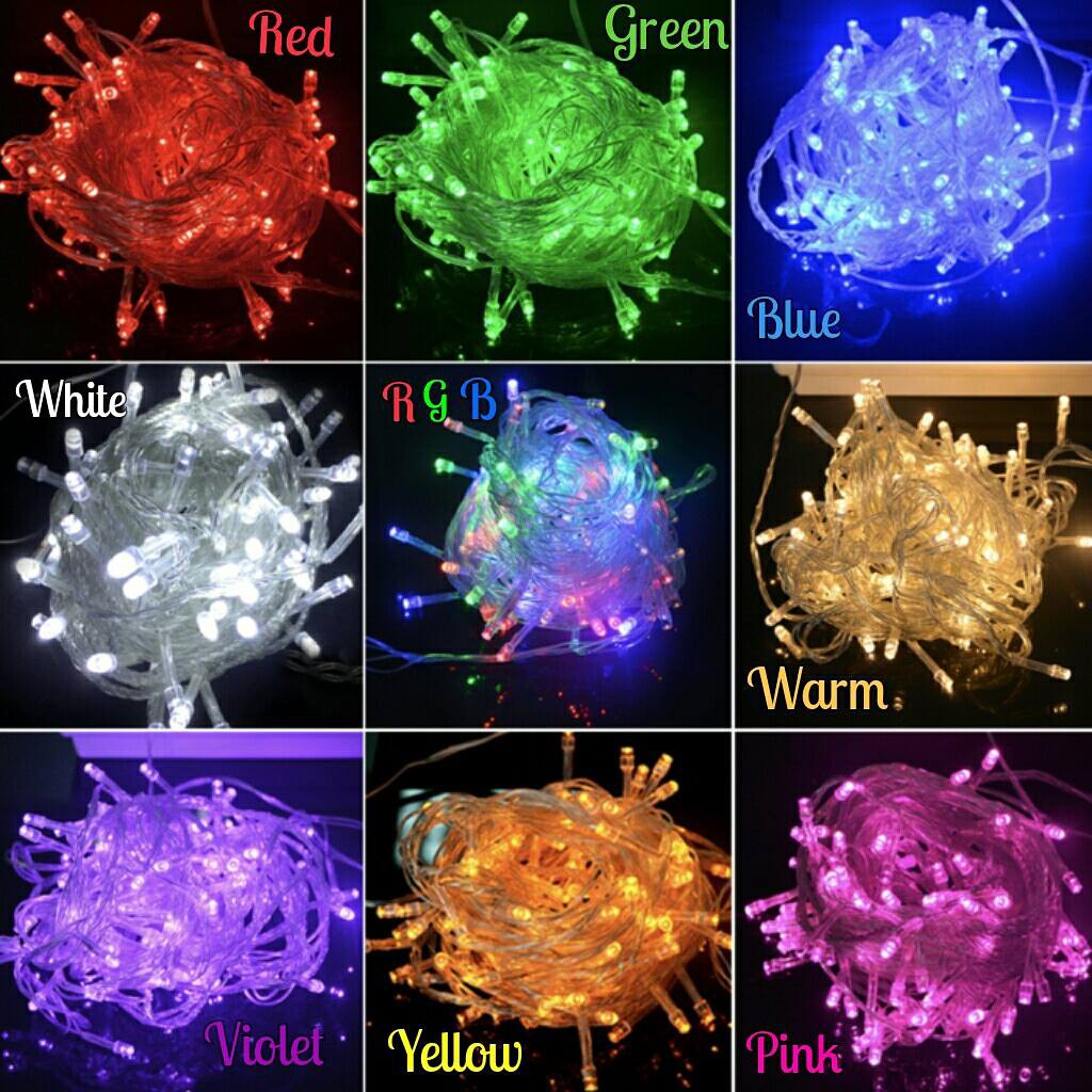 Lampu Natal Led Tumblr Dekorasi Natal Lampu Hias Ukuran 5 Meter warna RAINBOW