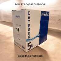 Interluc Kabel LAN FTP Cat5e Cat 5e Kabel LAN Outdoor 305 Meter Hitam Interluc