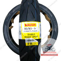 Ban PIRELLI DIABLO ROSSO SPORT 90/80 ring 14 TUBELESS Bonus Pentil untuk Beat Vario dll