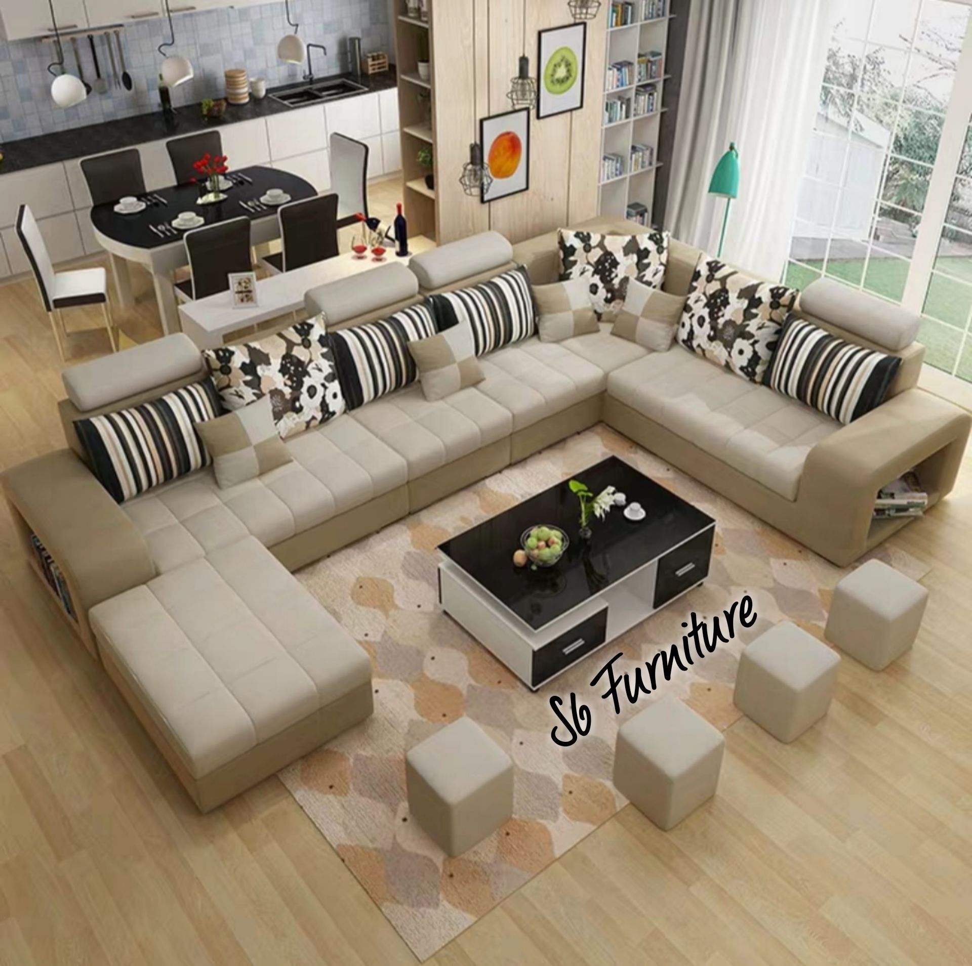 Stok Terbatas! Sofa Minimalis Letter U warna Moka Gratis Meja Bloktik Duco 11 Bantal Busa Dakron stok terbatas! sofa minimalis letter u warna moka gratis meja bloktik duco 11 bantal busa dakron
