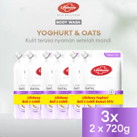 [Paket isi 6] [HEMAT 30%] Lifebuoy Sabun Mandi Cair Yoghurt Care Refill 720gr