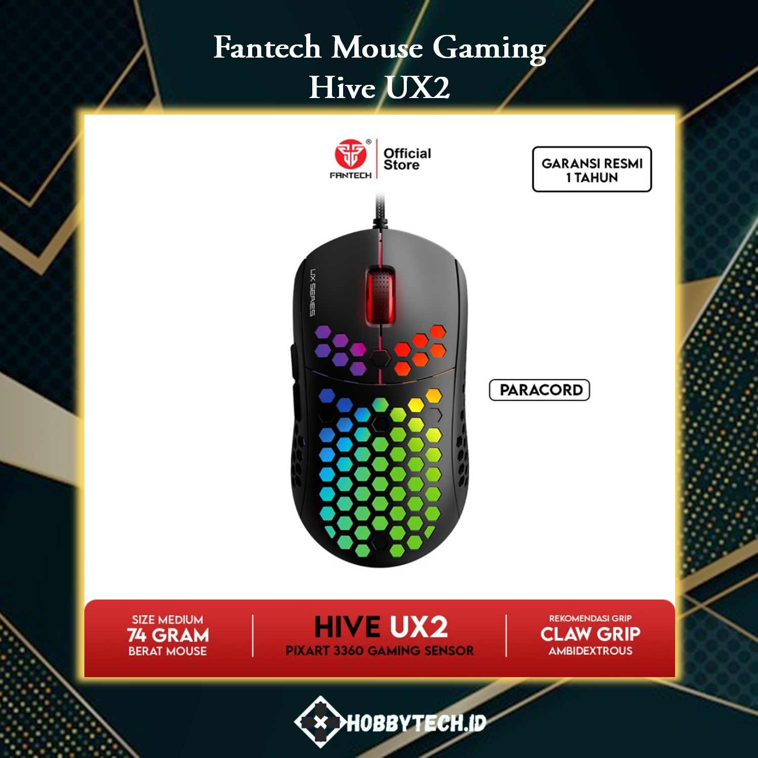 Fantech HIVE UX2 Pixart 3360 Mouse Gaming