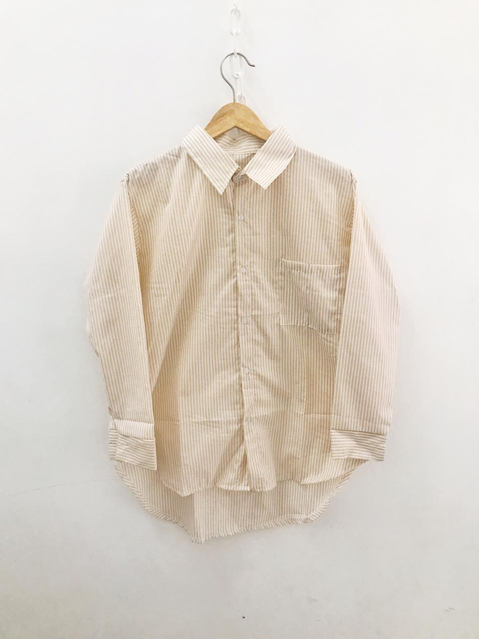 (COD) Bayar di Tempat - Zara Top Oversize - baju atasan wanita terbaru 2020 - Kemeja Stripe Kekinian - Fit L (cod) bayar tempat – zara top oversize – baju atasan wanita 2020 – kemeja stripe kekinian – fit l