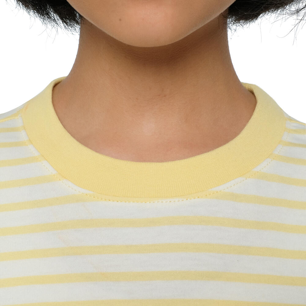 910009615 JR MOORLAND STRIPE SS TEES - YEL