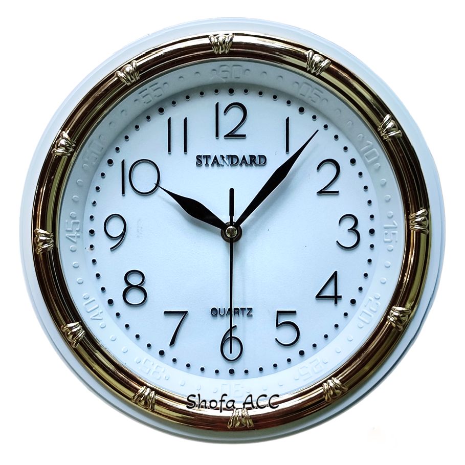 Jam Dinding Diameter 28 Cm Standard Chrome Murah
