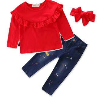 Cek Harga Baru Rainbow Site 5 Colors New Fashion Cartoon Roblox Red - baby clothes autumn girls clothing set with headwear kids cotton boutique red long sleeve tops jeans