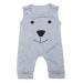 Bayi Anak Tanpa Lengan Kartun Beruang Dicetak Baju Anak Kecil Katun Jumpsuit (Abu-abu)-Intl