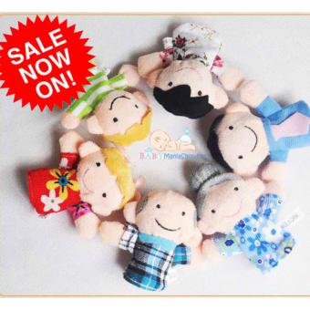 Boneka Jari Finger Puppets Family isi 6 3D full body Impor Bahan Bagus isi 6 pcs