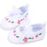 Ikatan Simpul Bayi Perempuan Baru Lahir Sepatu Sol Lembut Anti-Slip Prewalker (Putih)-INTL (Putih 0-6 Bulan) Januari 2019 - 4 Ikatan Simpul Bayi Perempuan Baru Lahir Sepatu Sol Lembut Anti-Slip Prewalker (Putih)-INTL (Putih 0-6 Bulan) - 4