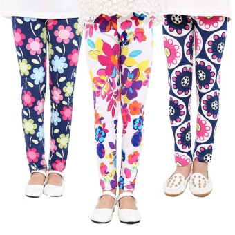 Legging Girls Percetakan Bunga Legging Infantil Para Menina Balita Klasik Legging 2-14y Baby Girl