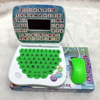 Emyli Mainan Edukasi Laptop dan mouse 2 Bahasa HIJAU