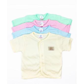 Luvita Baju Bayi Lengan Pendek Polos ( M-L ) - 4 Pcs