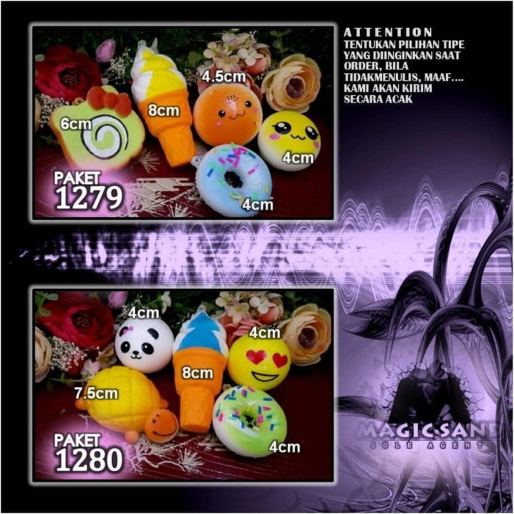 Simply Chic Squishy Gantungan Kunci Es Krim ( Ice Cream Slow Rising Squishy Fun Toys Key