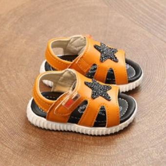 SEPATU SANDAL ANAK BINTANG COKLAT SANDAL KNG KIDS BROWN