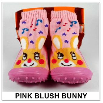 Skidder Sepatu Bayi Motif Pink Blush Bunny Uk.22