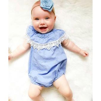 Musim Panas Cute Bayi Yang Baru Lahir Baby Girl Pendek Baju Monyet-Internasional