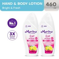 Twin Pack Marina Hand Body Lotion UV White 460ml - Nourish and Bright [2 pcs] - Exp : 11.2027