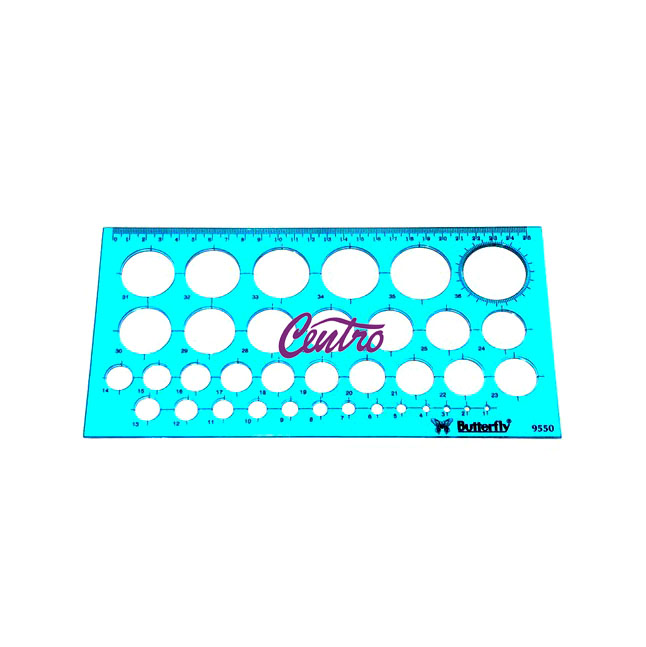 Butterfly Ruler Penggaris Cetakan Lingkaran 9550 Sablon Bulat Circle Mal Round