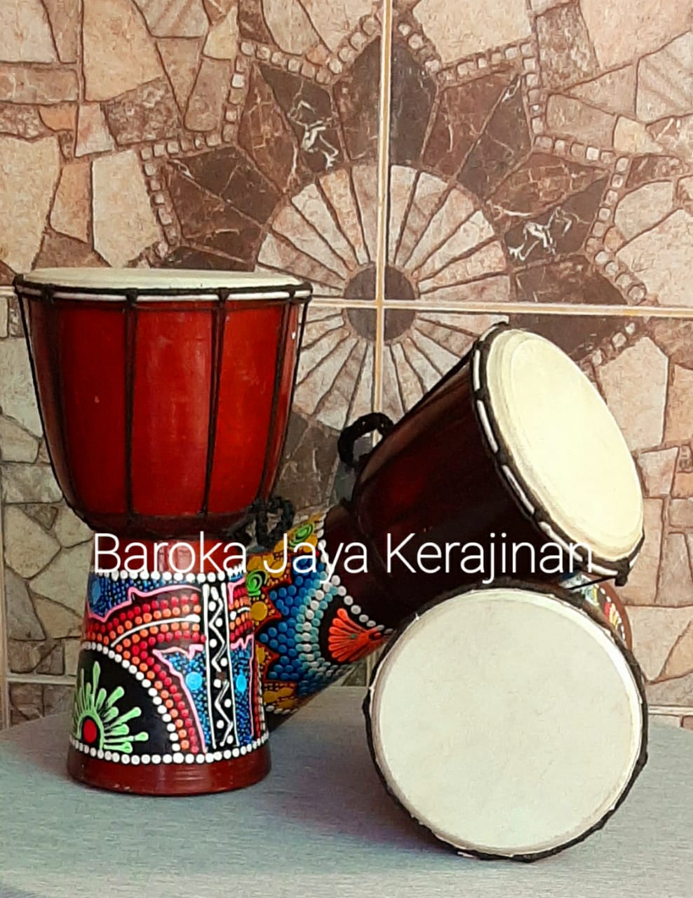 TERMURAH GENDANG MERAH MAINAN ANAK UKURAN 20 CM
