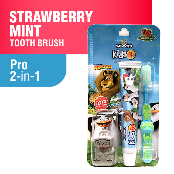 KODOMO Sikat Gigi 2 IN 1 Pro Kids Madagascar